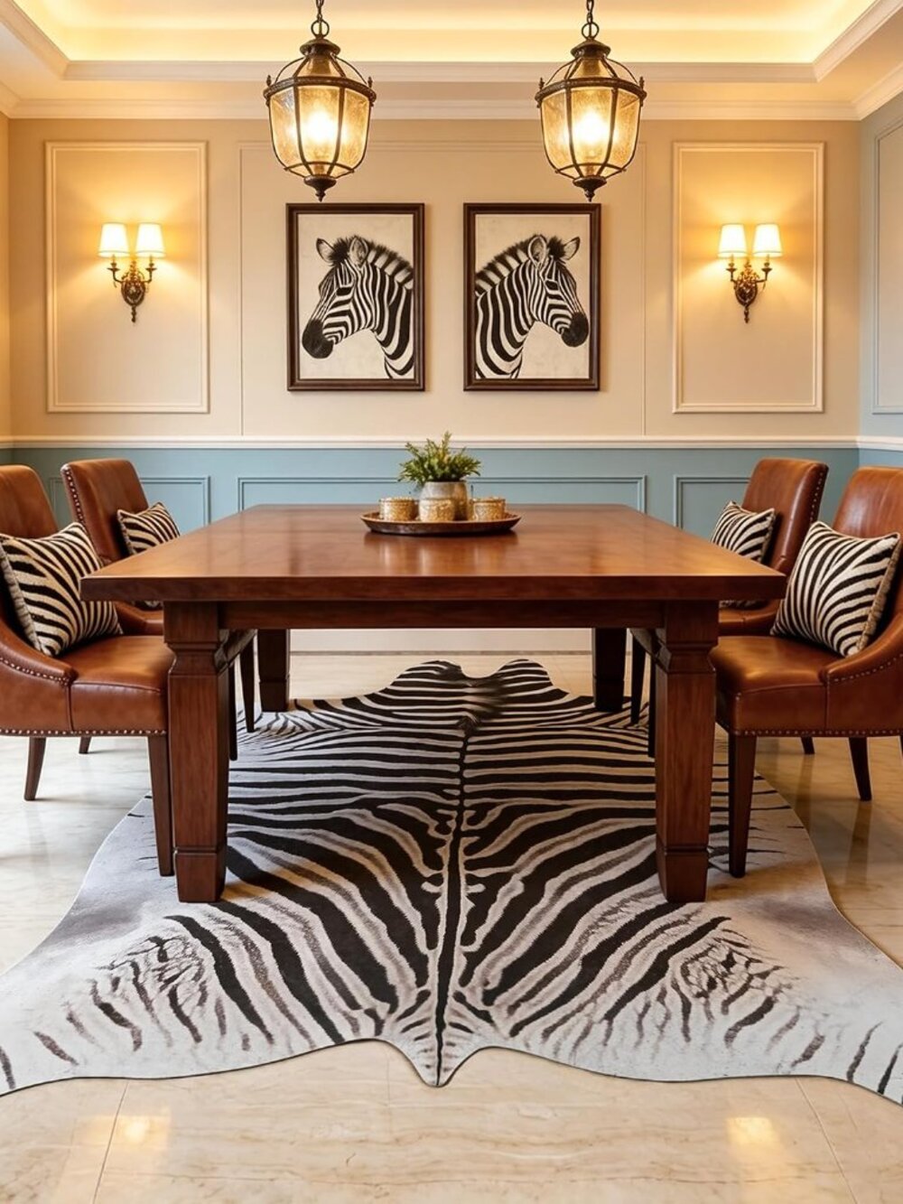 Faux Zebra Cowhide Rug 6.2*7ft - Picture 8 of 8